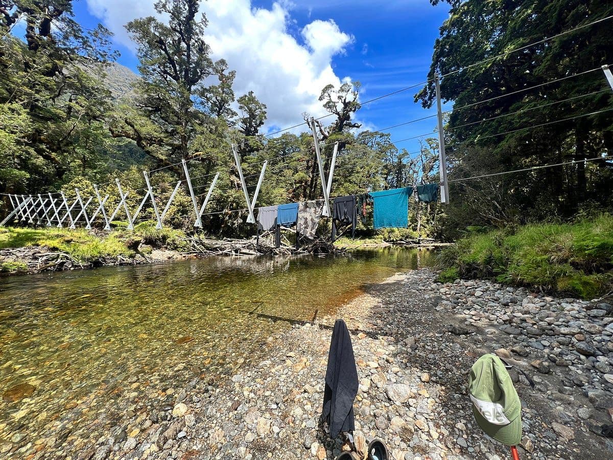Laundry day on the Dusky track