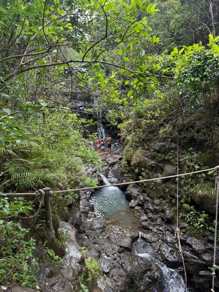 Waimano Fall easy enough hike but can be very slippery if it just rained